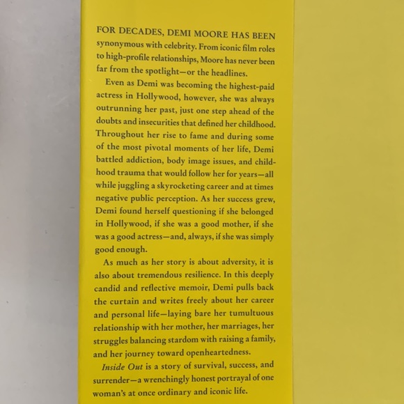 Demi Moore Bundle | Demi Tour Tee Shirt Hardcover Autobiography Book Inside Out! - Picture 10 of 13